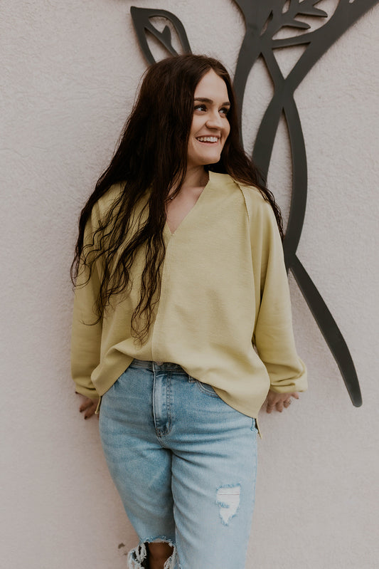 Citron Relaxed Knit Top