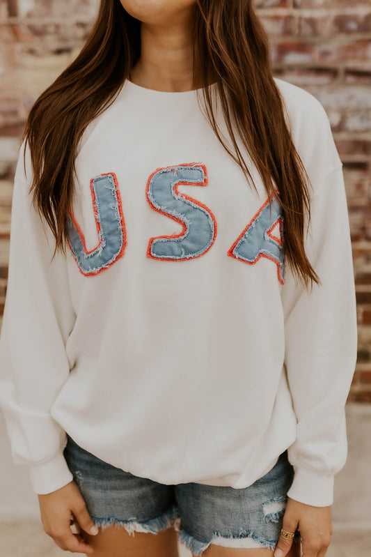 Applique USA Crewneck Sweatshirt