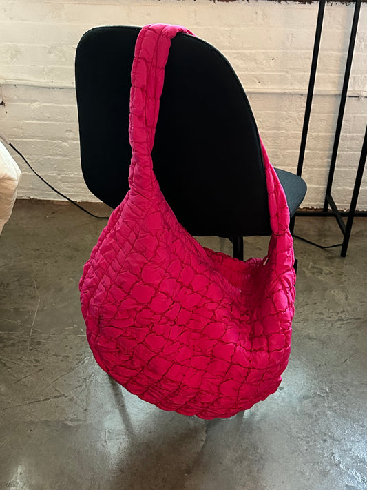 Large Quilted Bag- Hot Pink