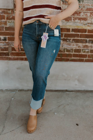 City Streets Cuffed Jeans- Risen