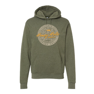 Honey Hole Tech Fleece Hoodie- Heather Military Green