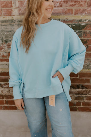 Cloud Nine Pullover- Blue