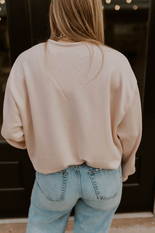 Blush Scuba Drawstring Sweatshirt