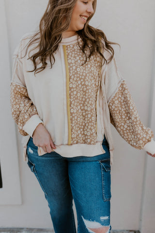 Patching With Daisy Oversized Top