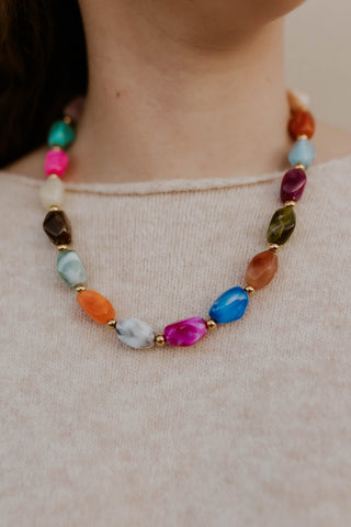 Color Lover Stone Necklace- Beljoy