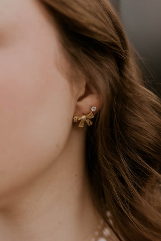 Bling Bow Stud Earrings
