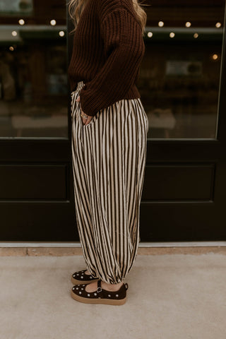 Cafe Stripe Balloon Pants
