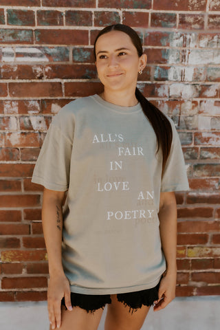 All's Fair In Love And Poetry Graphic Tee