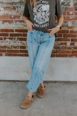 Kyla High Rise Barrel Jeans- Lovervet