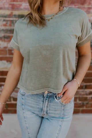 Back To Basics Top- Olive