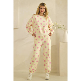 Just A Girl Polka Dot Sweatpants