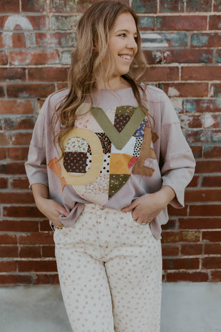Patched Up Love Top