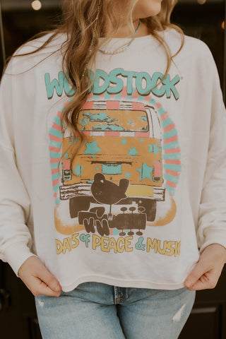 One Size Woodstock Graphic Sweatshirt