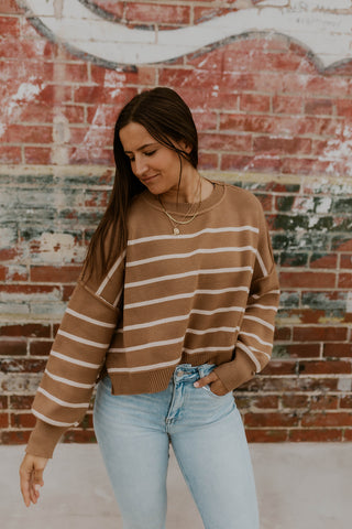 Striped Camel Sweater