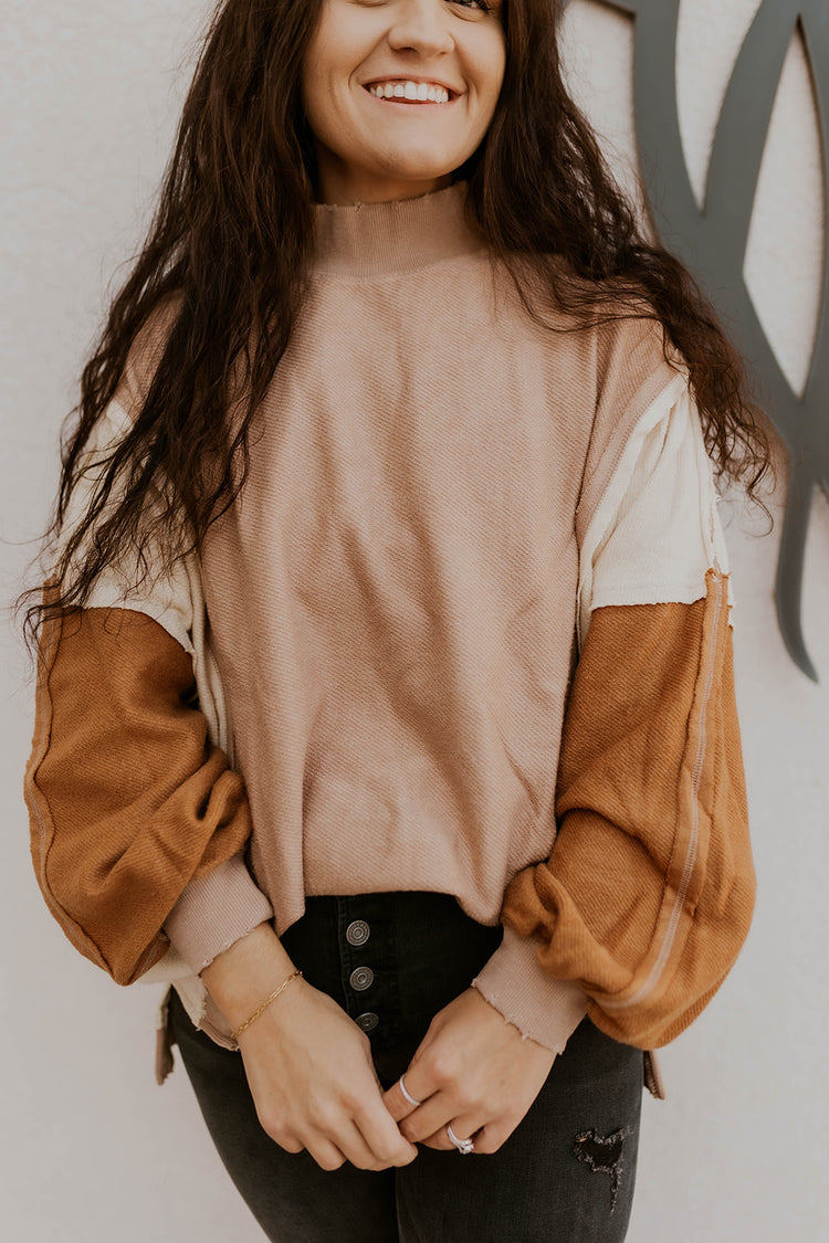 Patch Sleeve Pullover