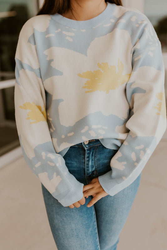 Baby Blues Floral Sweater