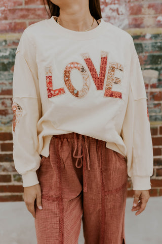 Love Patchwork Pullover