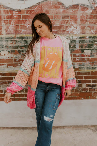 Multi Colored Striped Cardigan