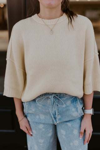 Butter Me Up Sweater- Butter Yellow