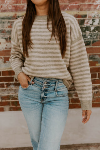 Limestone Striped Sweater