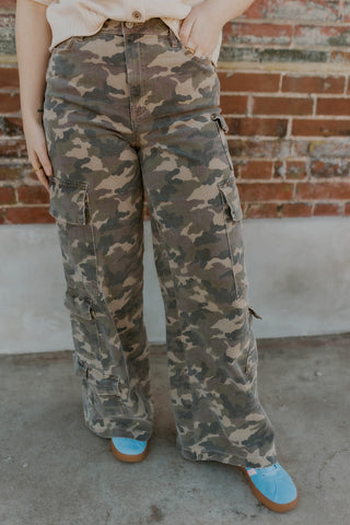Nori Camo Cargo Jeans- Hidden