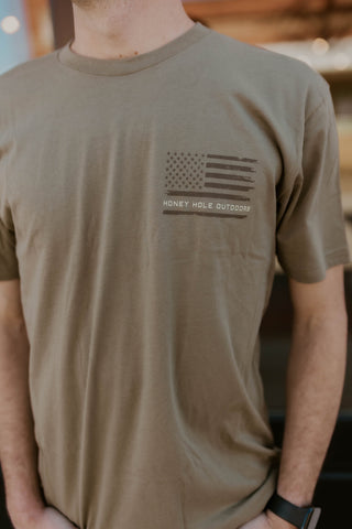 Men's Bass Flag Graphic Tee- Honey Hole