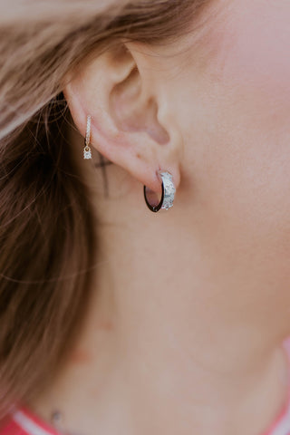 Stargazer Hoop Earrings- Silver