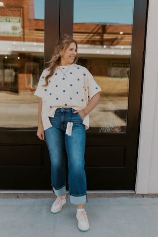 Nellie High Rise Straight Leg Jeans- J21 Risen