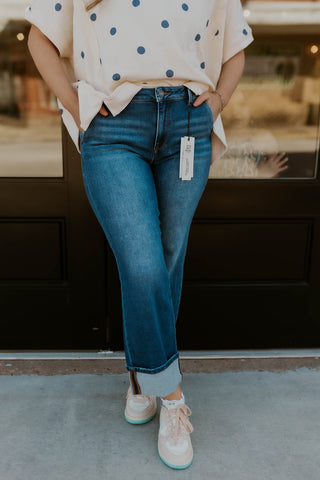 Nellie High Rise Straight Leg Jeans- J21 Risen