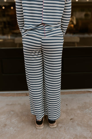 Made To Lounge Striped Set- Blue/Pink