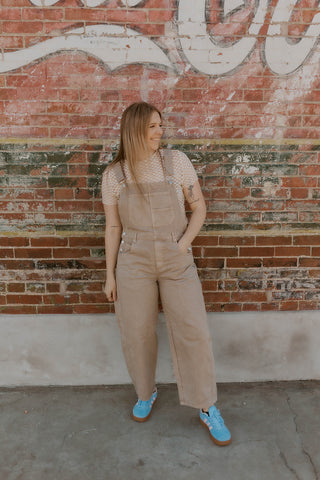 Stone Wash Denim Overalls