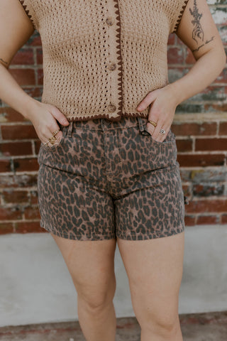Leopard Dad Shorts- Hidden