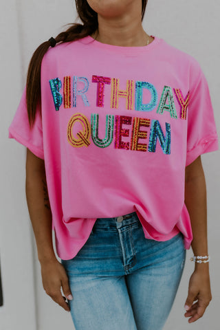 Birthday Queen Sequin Top