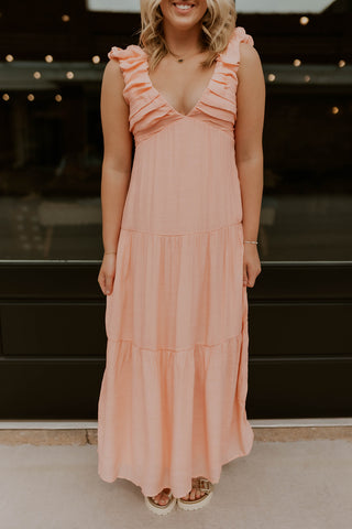Rather Be Beaching Maxi Dress- Peach