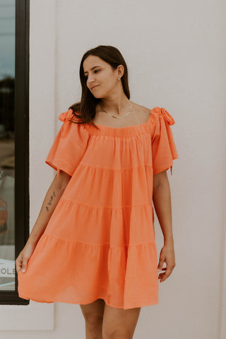 Standing Out Coral Dress