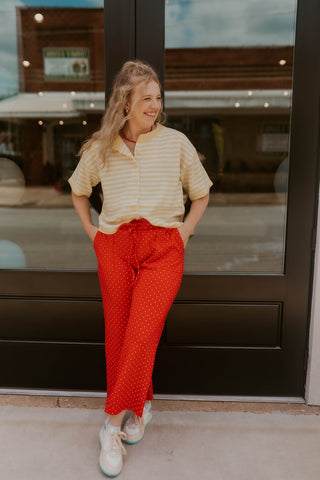 Marigold Lane Striped Knit Top
