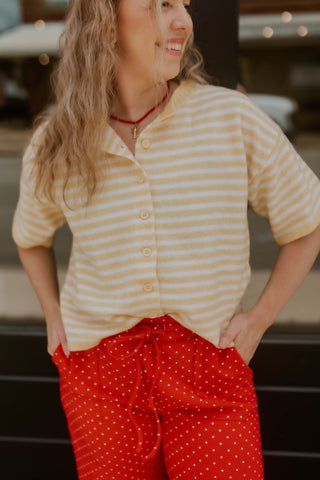 Marigold Lane Striped Knit Top