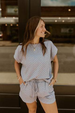 Wren Polka Dot Set- Heather Grey