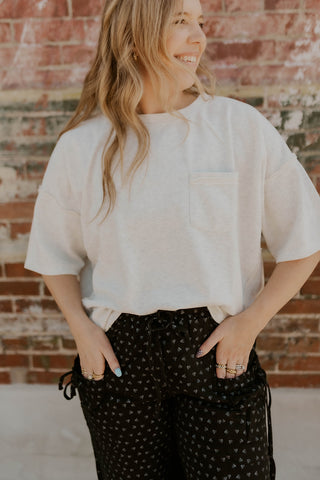 Easy Days Pocket Tee- Natural
