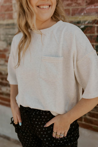 Easy Days Pocket Tee- Natural