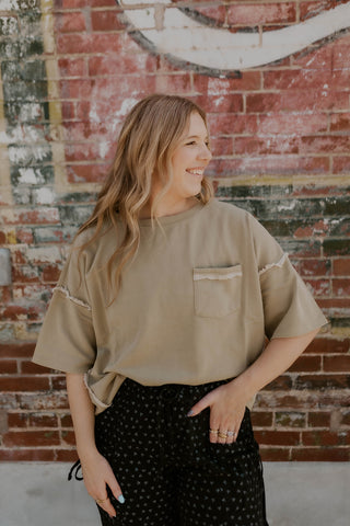 Easy Days Pocket Tee- Olive