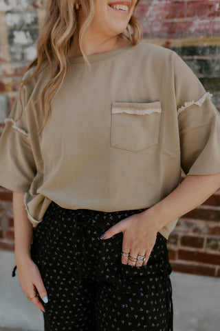 Easy Days Pocket Tee- Olive