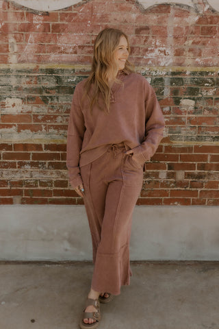 Hot Cocoa Ribbed Top
