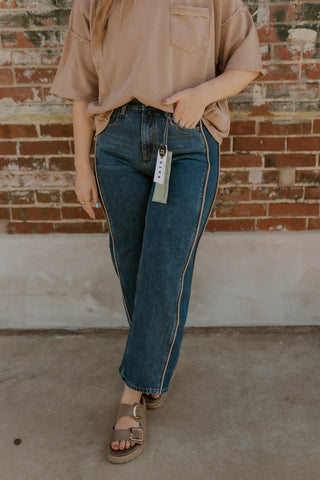 Double Take Barrel Jeans