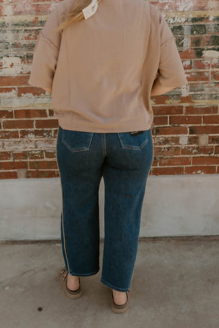 Double Take Barrel Jeans