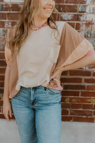 Patched In Sunset Top