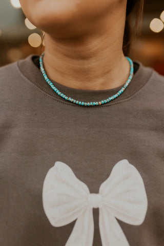 Beaded Layering Necklace- Turquoise