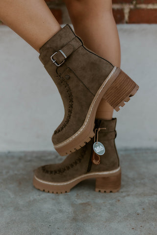 Toula Olive Bootie- MIA