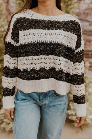 Striped Crochet Sweater