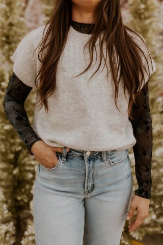 Sequin Detail Crewneck Sweater